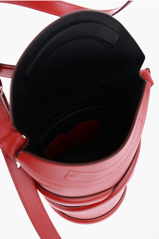 Alexander McQueen CURVE Bucket Bag with Embossed Logo