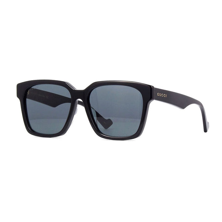 Gucci Sunglasses Square Full Rim, Shiny Black Frame and Grey Lens GG0965SA001