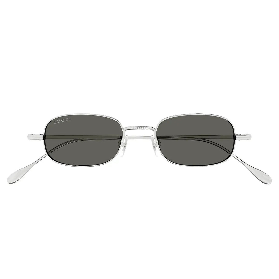 Gucci Sunglasses Square Full Rim, Silver Frame And Grey Lens Gg1648S008