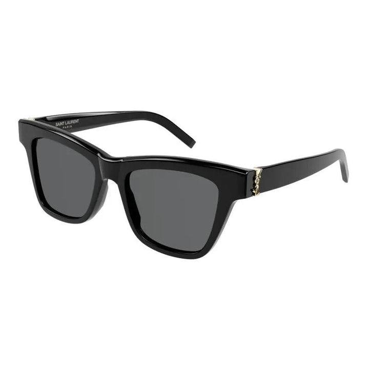 Saint Laurent Sunglasses Square Full Rim, Black Frame And Grey Polarized Lens