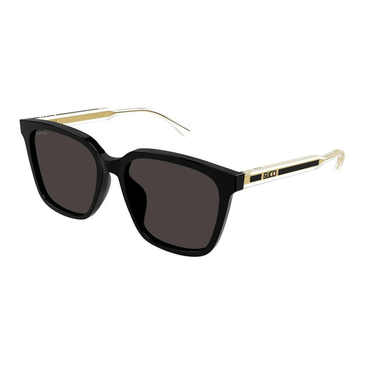 Gucci Sunglasses Square Full Rim, Black Frame And Grey Lens