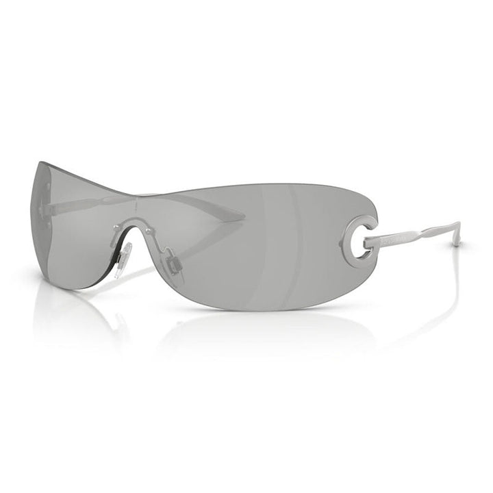 Dolce & Gabbana Sunglasses Shield Rimless, Matte Silver Frame and Light Grey Lens DG230813648V