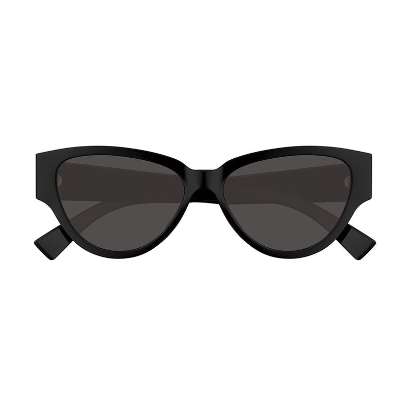 Bottega Veneta Sunglasses Cat Eye Full Rim, Black Frame and Grey Lens BV1319S001