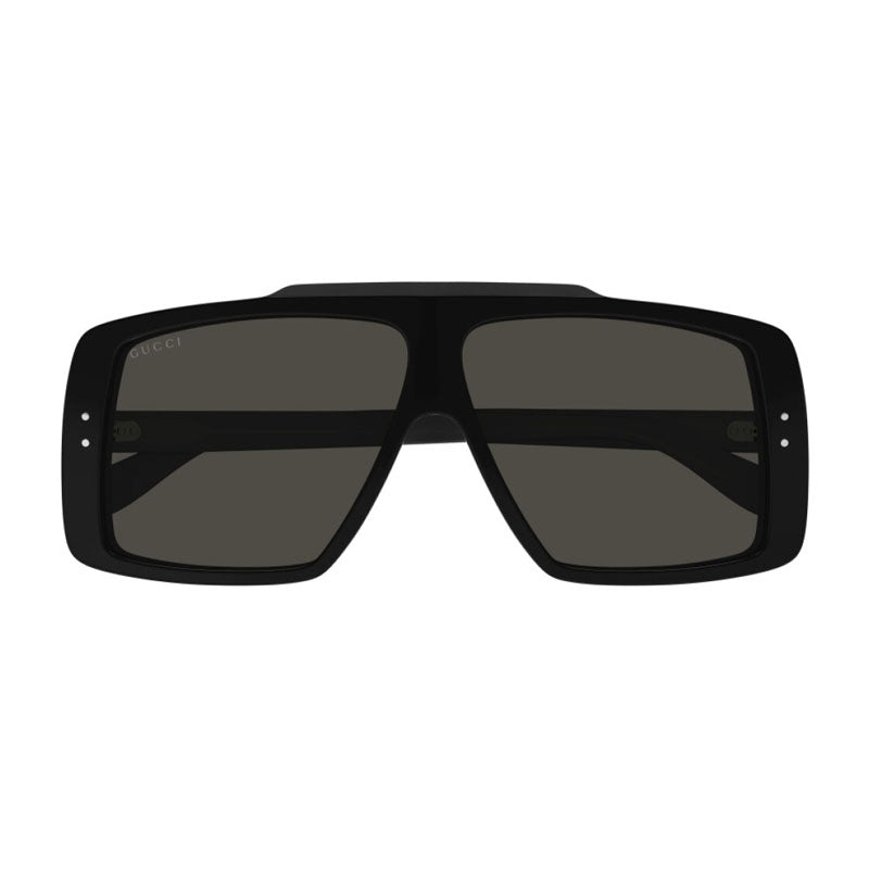 Gucci Sunglasses Square Full Rim, Black Frame and Grey Lens GG1369S001