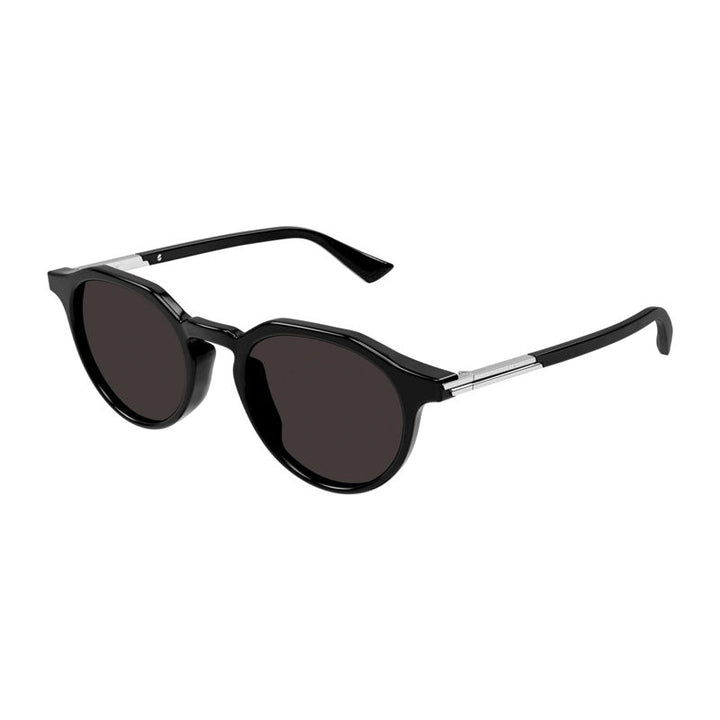Bottega Veneta Sunglasses Round Full Rim, Black Frame and Grey Lens BV1260S005