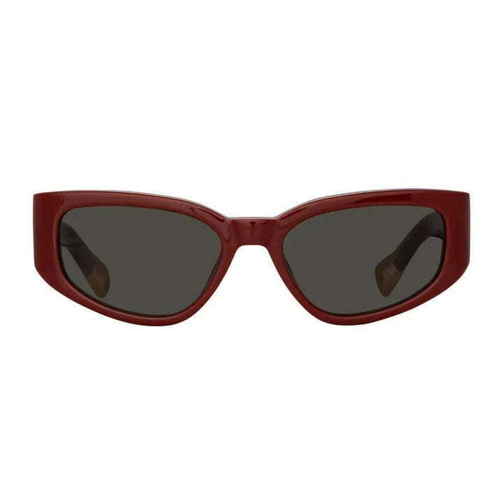 Jacquemus Sample Sale | Jacquemus Sunglasses Cat Eye Full Rim, Burgundy Frame And Grey Lens Jac/5C3 - Cat Eye Sunglasses | Designer outlet