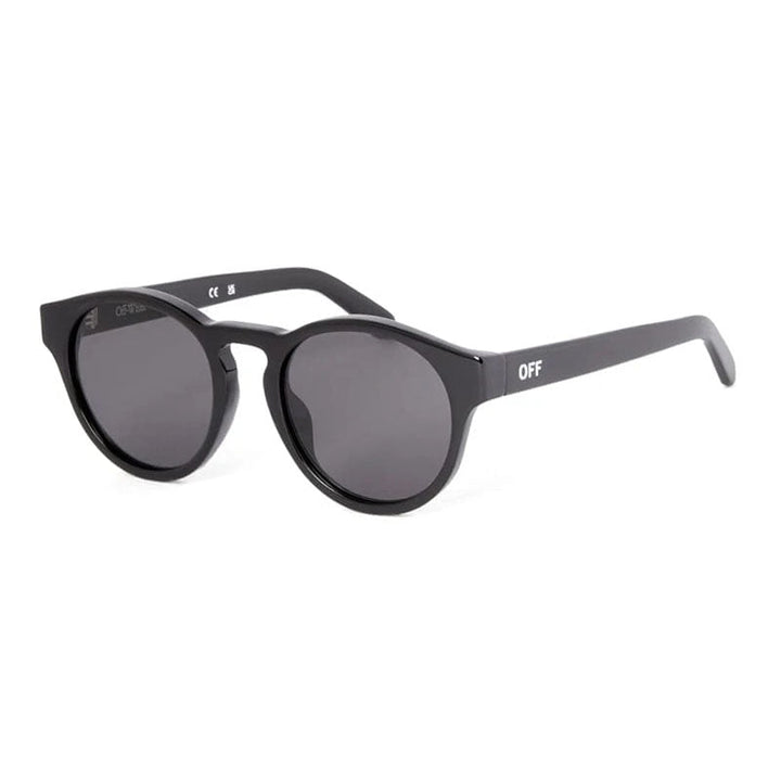 Off-White Sunglasses Round Full Rim, Black Frame and Dark Grey Lens OERI139OAKLAND1007