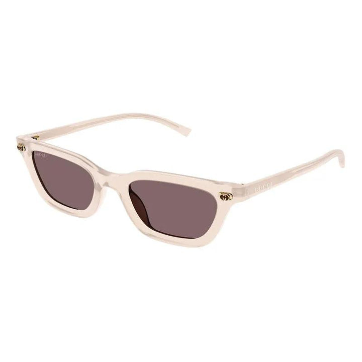 Gucci Sunglasses Rectangle Full Rim, Shiny Pink Frame And Red Lens Gg1944S005