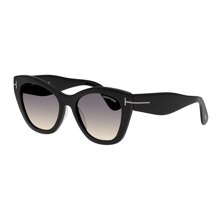 Tom Ford Sunglasses Cat Eye Full Rim, Black Frame and Gradient Smoke Lens FT094001B