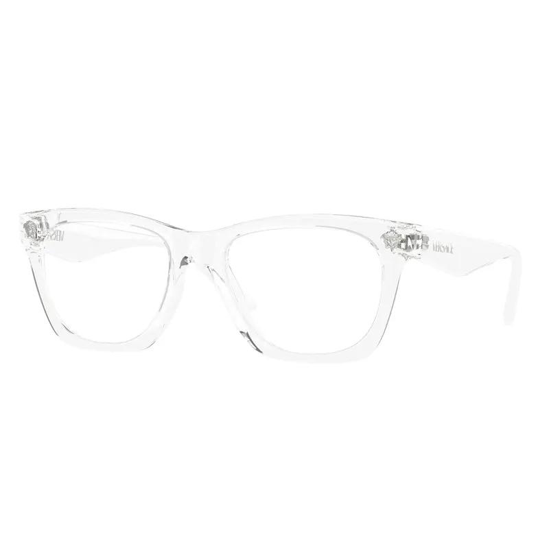 Versace Eyeglasses Square Full Rim, Crystal Frame And Clear Demo Lenses Lens Ve3363U148