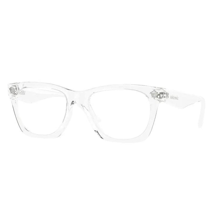 Versace Eyeglasses Square Full Rim, Crystal Frame And Clear Demo Lenses Lens Ve3363U148