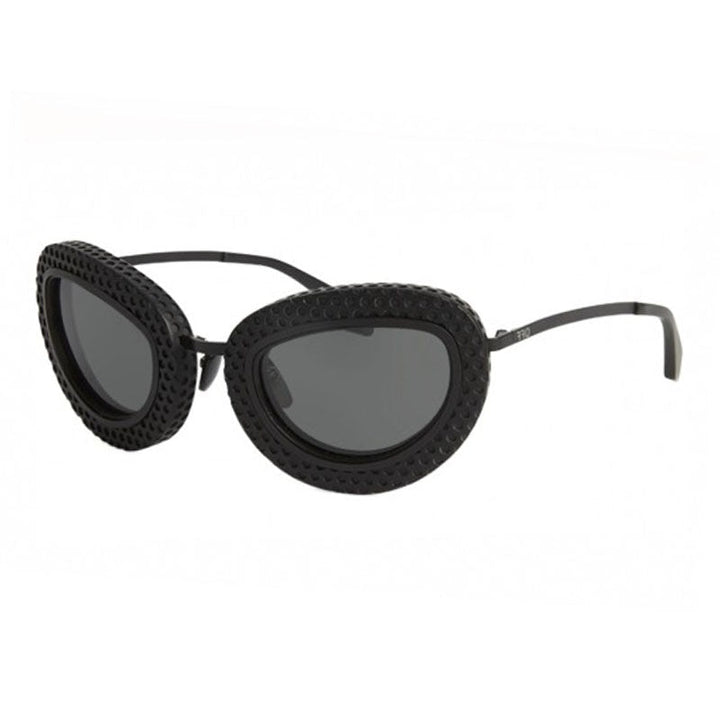 Off-White Sunglasses Oval Full Rim, Black Frame and Dark Grey Lens OERI099TOKYO1007