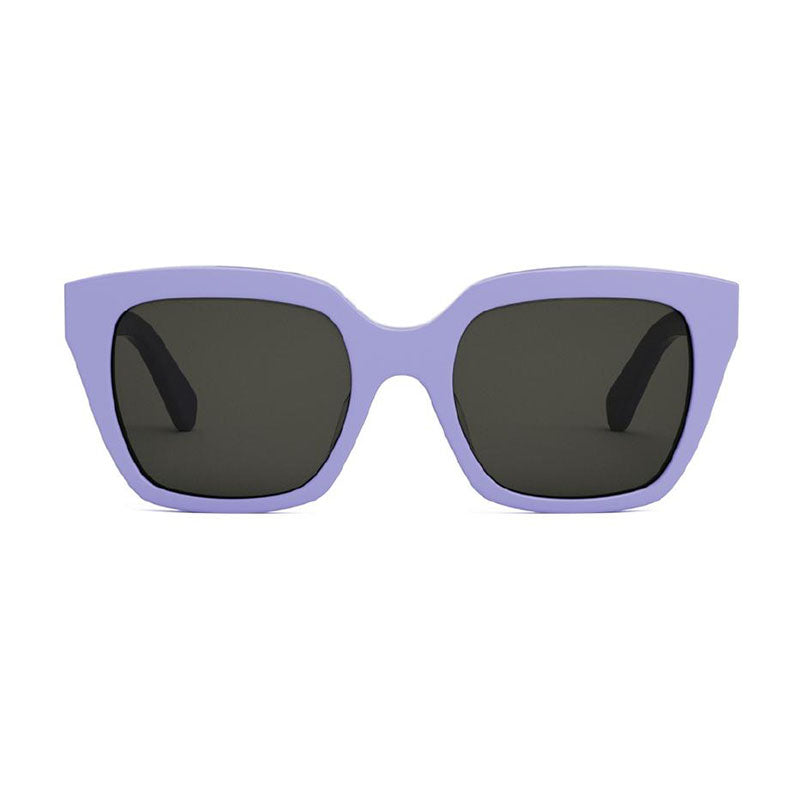 Celine Sunglasses Square Full Rim, Shiny Solid Lilac Frame and Smoke Lens CL40198F78A