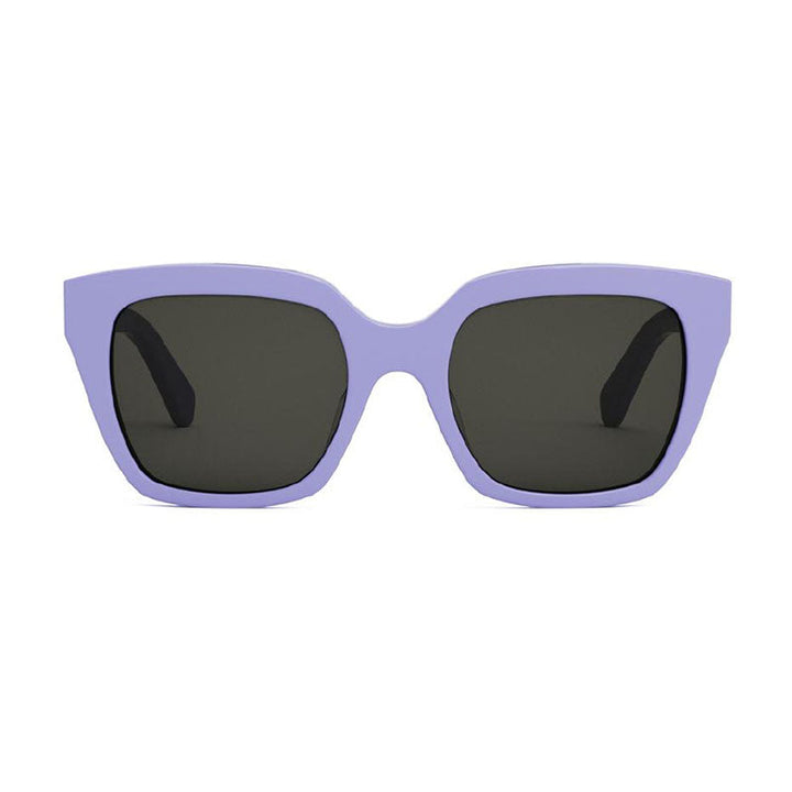 Celine Sunglasses Square Full Rim, Shiny Solid Lilac Frame and Smoke Lens CL40198F78A