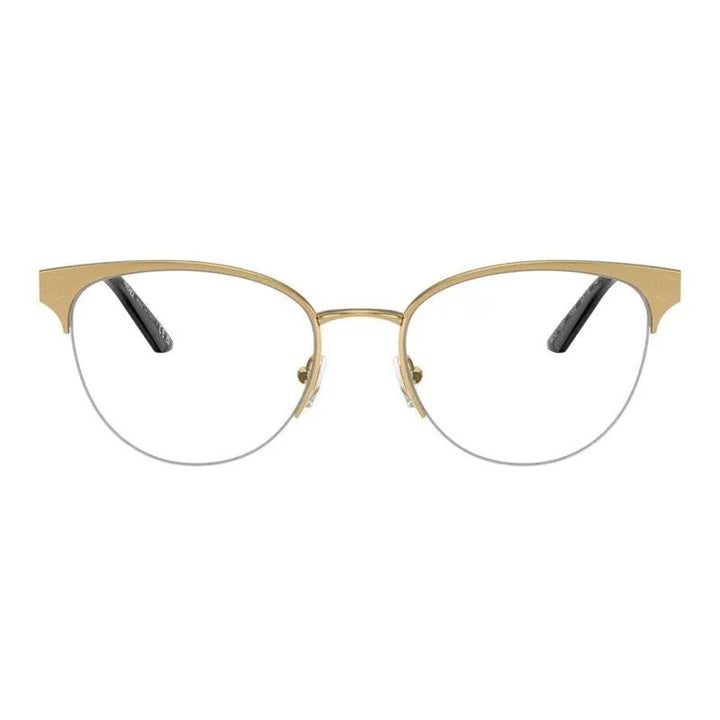 Versace Sample Sale | Versace Eyeglasses Cat Eye Semi Rim, Gold Frame And Clear Demo Lenses Lens Ve12971002 - Cat Eye Optical | Designer outlet