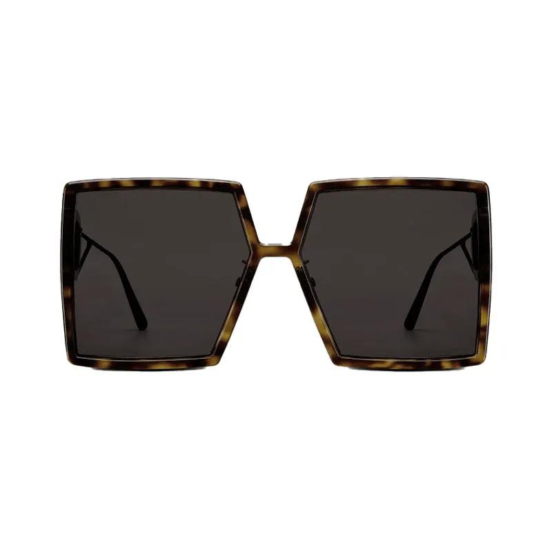 Dior Sunglasses Square Full Rim, Dark Havana Frame And Grey Mirror Lens 30Montaignesu20A5