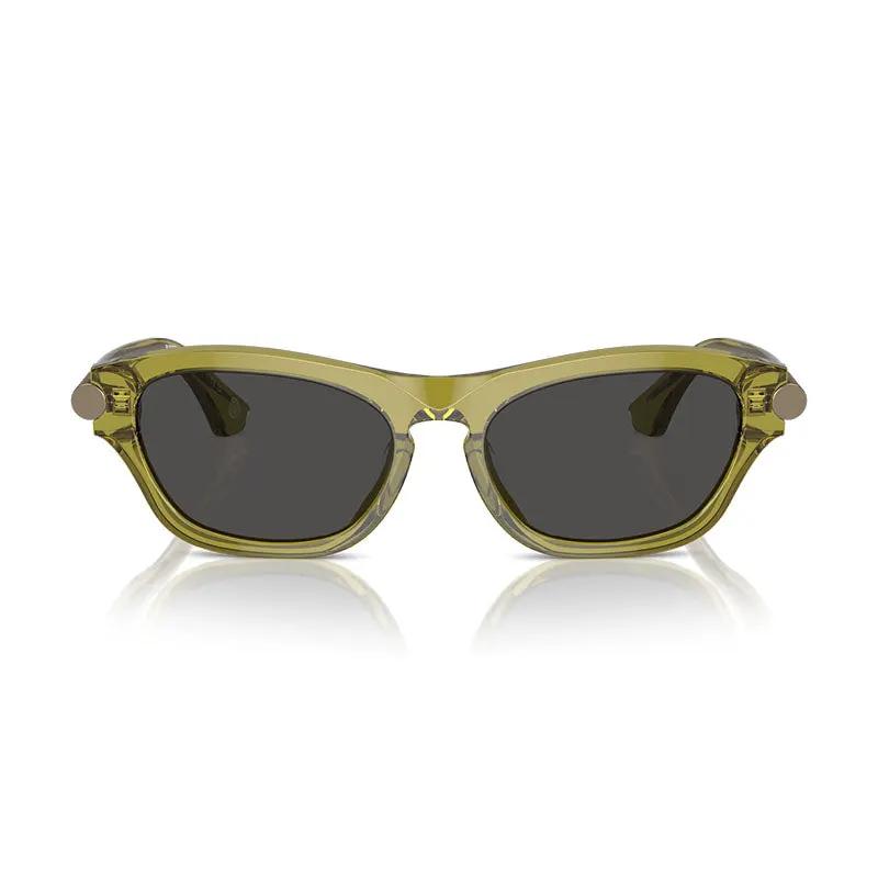 Burberry Sunglasses Geometric Full Rim, Green Frame And Dark Grey Lens Be4430U411887
