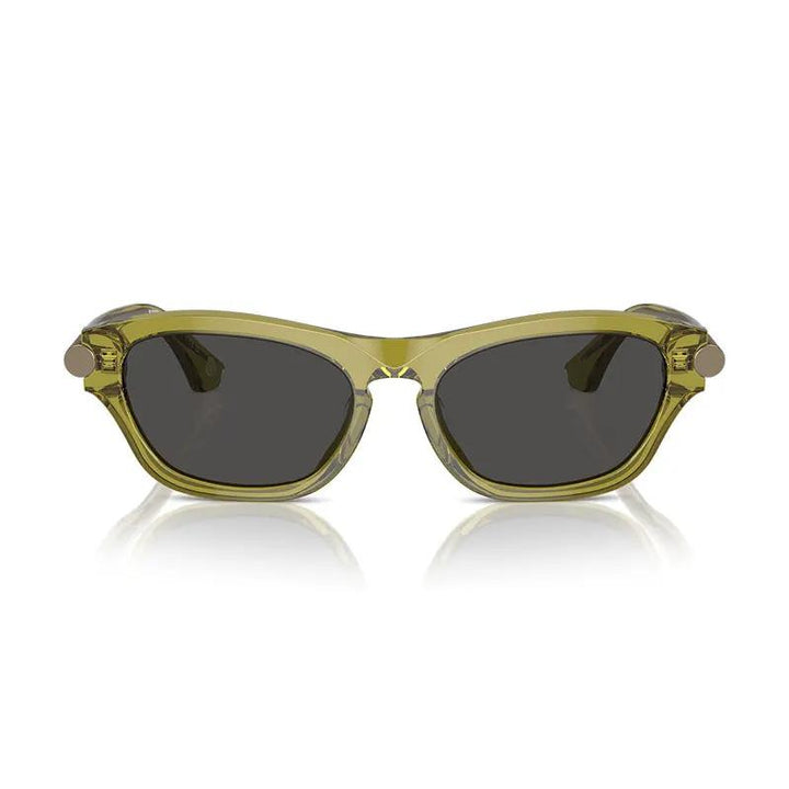 Burberry Sunglasses Geometric Full Rim, Green Frame And Dark Grey Lens Be4430U411887