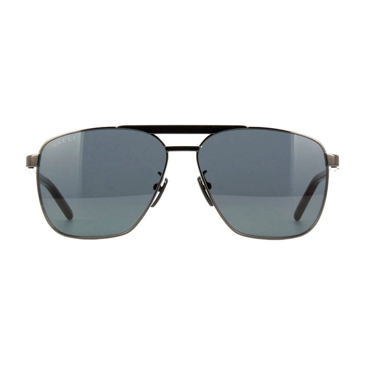 Gucci Sunglasses Aviator Full Rim, Ruthenium Frame and Grey Lens GG1164S001