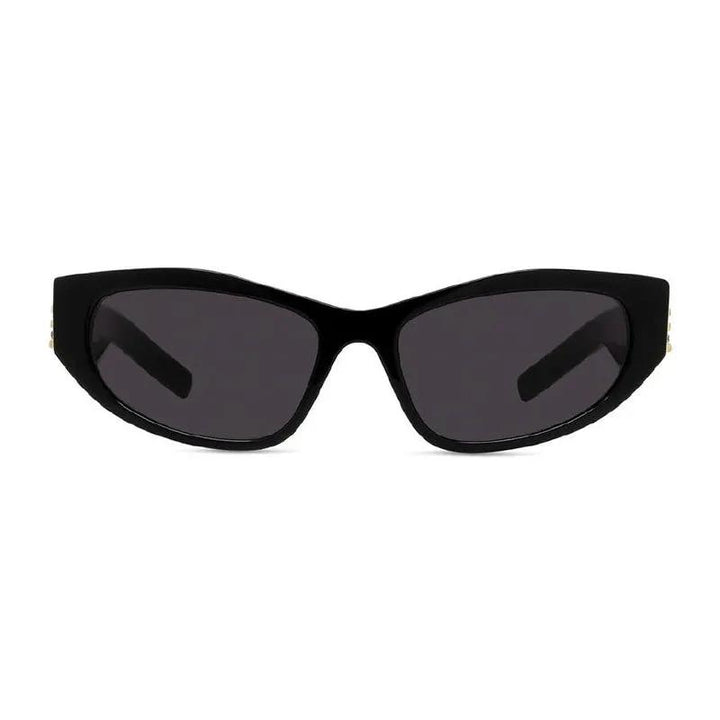 Givenchy Sunglasses Cat Eye Full Rim, Shiny Black/gold With Studs Frame And Grey Lens Gv40078I01A