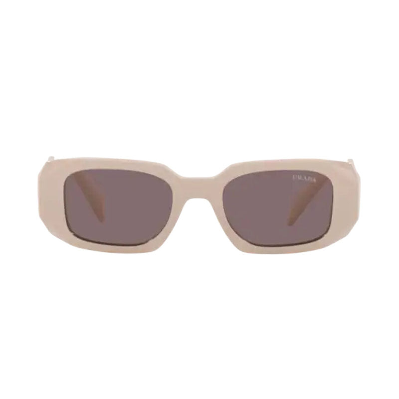 Prada Sunglasses Rectangle Full Rim, Powder Frame and Purple Brown Lens PR17WSVYJ6X1