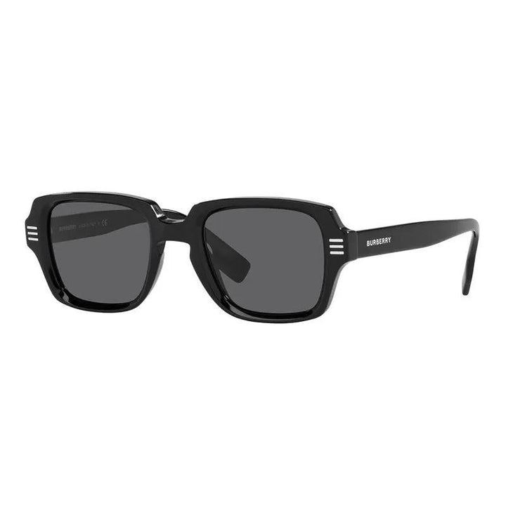 Burberry Sunglasses Rectangle Full Rim, Black Frame And Dark Grey Lens Be4349300187
