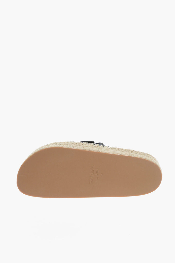 J.W.Anderson Denim Mules with Raffia Sole