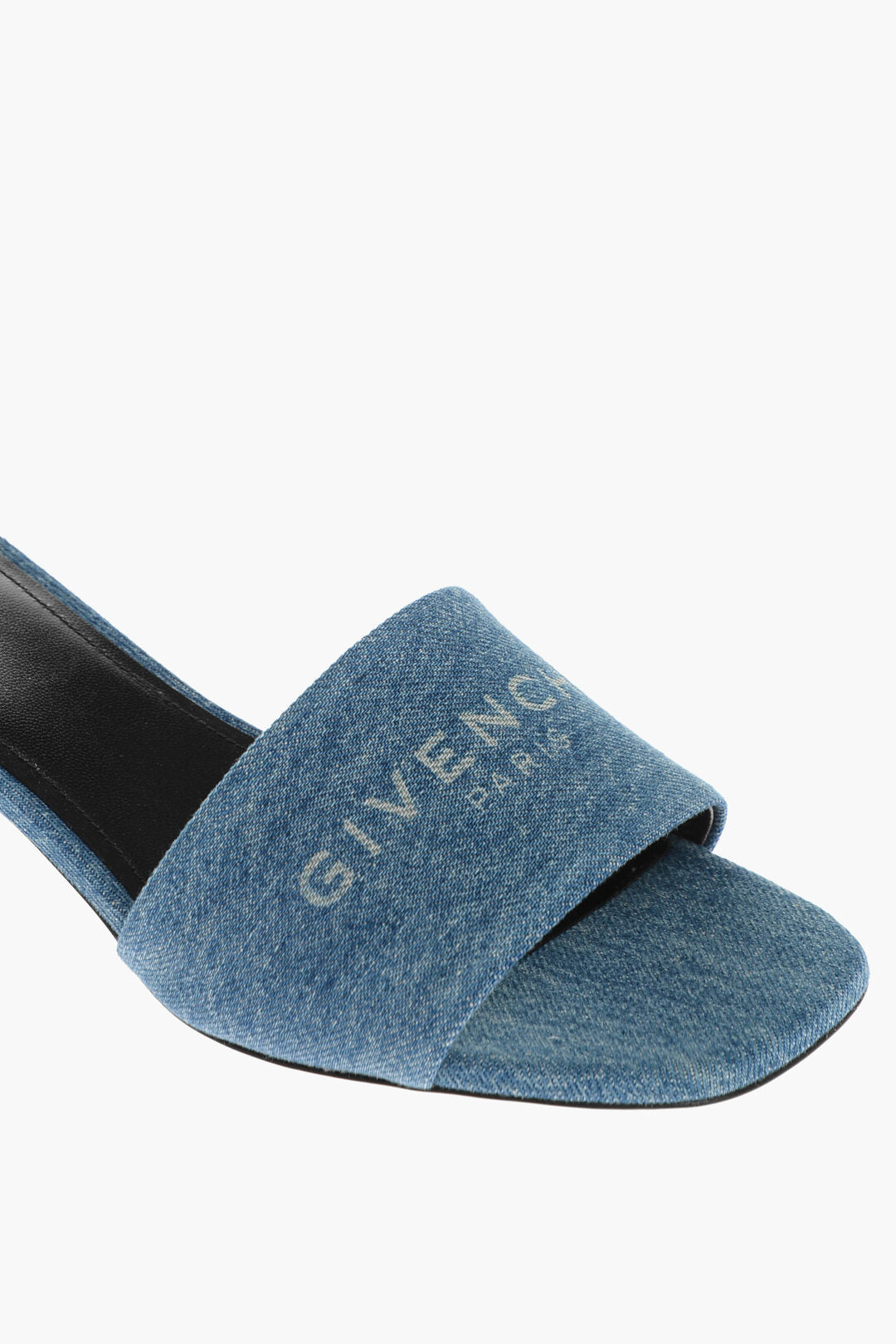 Givenchy Denim Sandals with Jacquard Logo 4cm