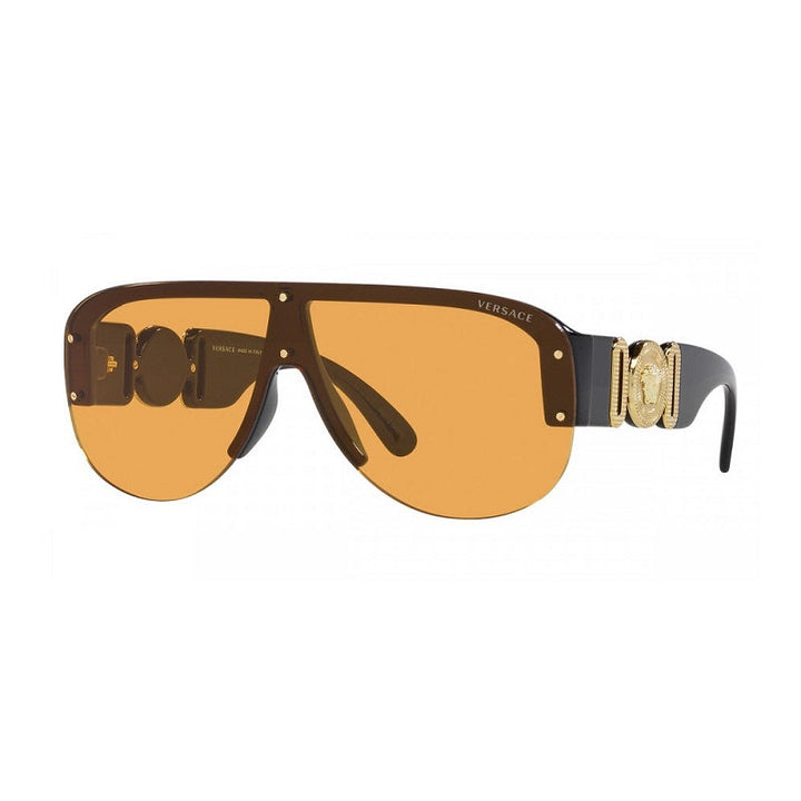 Versace Aviator Semi Rim, with a Black frame and Orange lens.