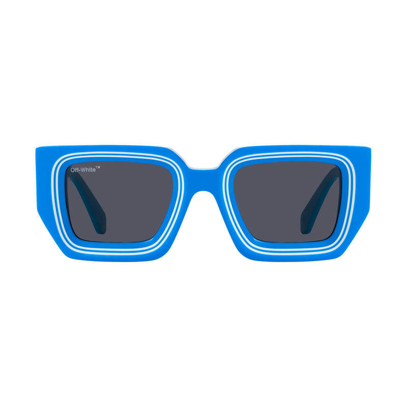 Off-White Sunglasses Square Full Rim, Blue Frame and Dark Grey Lens FRANCISCO4507