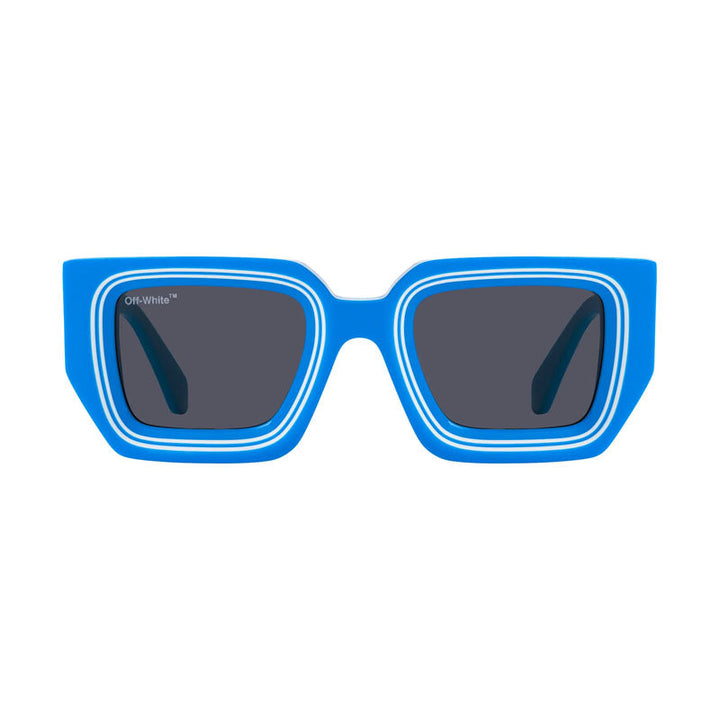 Off-White Sunglasses Square Full Rim, Blue Frame and Dark Grey Lens FRANCISCO4507