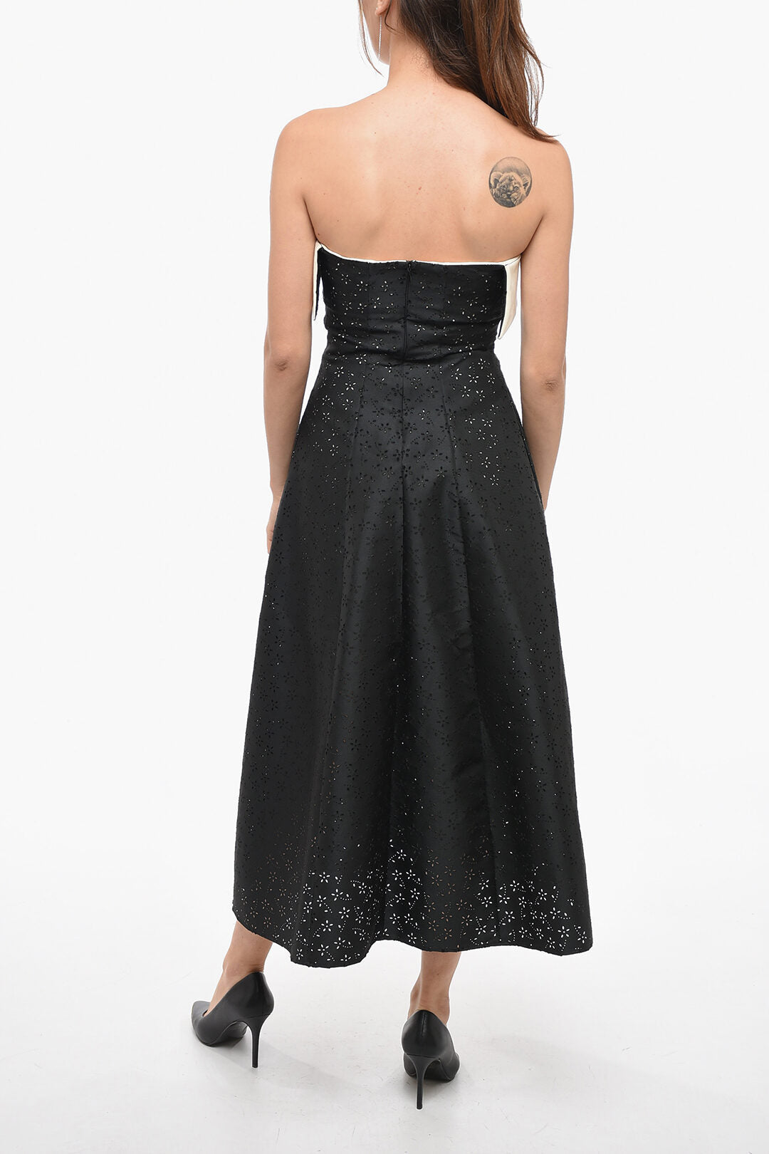 Philosophy di Lorenzo Serafini Die-Cut Radzmir Bustier Bandeau Dress