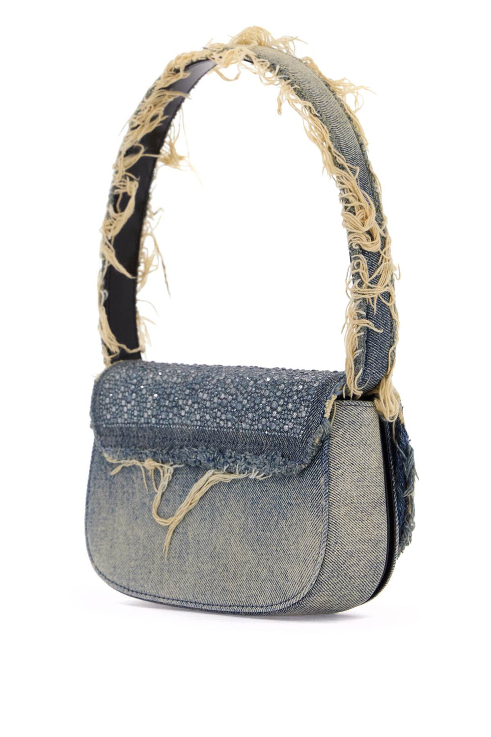 Bags - Diesel 1Dr Denim And Crystal Shoulder Bag - 242172ABS000004 - H8457 - os - Ask Me Wear