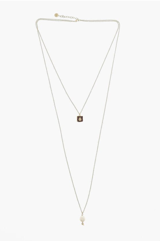 Necklace - Dior Golden Effect Brass JARDIN D'HIVER Long Necklace with Pendan - 3616258740963 - Ask Me Wear