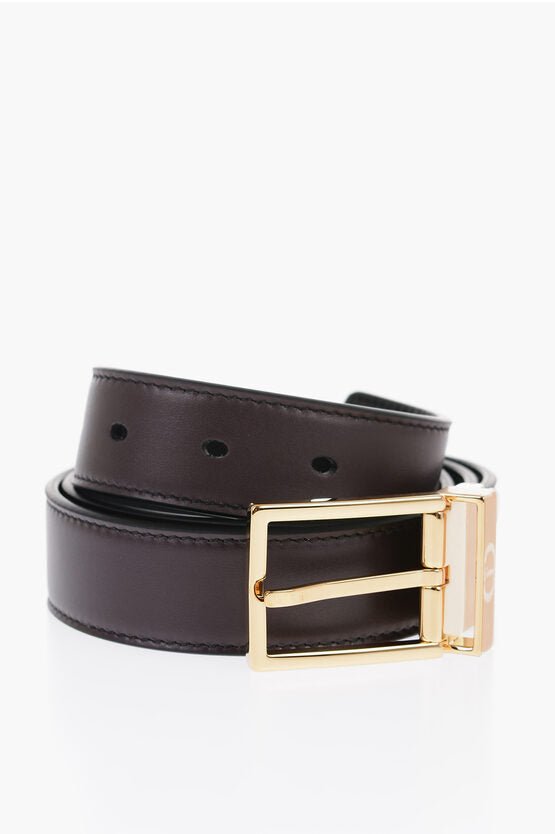 Accessories - Belts - Dior HOMME Reversible Lether Belt with Brass Buckle - 3616259059071 - Ask Me Wear