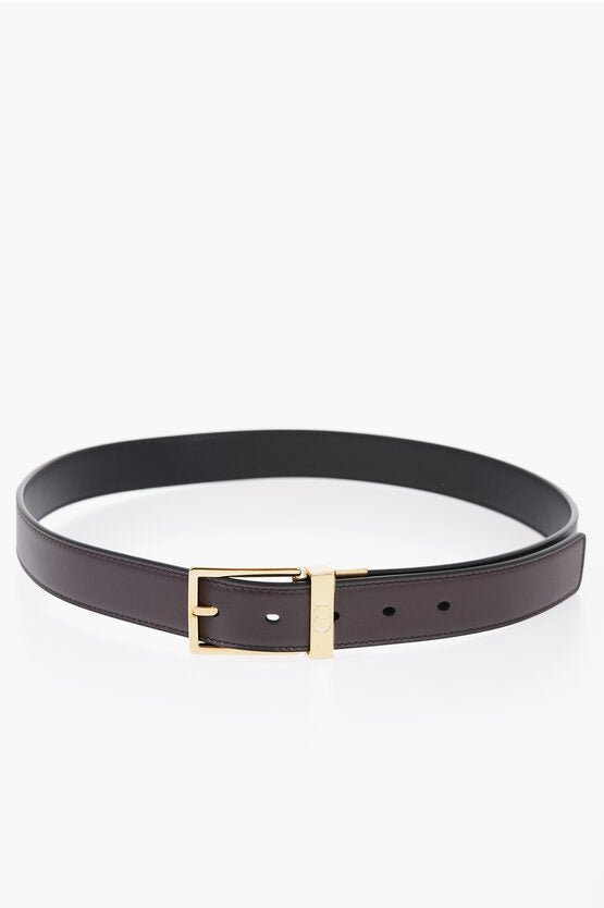 Accessories - Belts - Dior HOMME Reversible Lether Belt with Brass Buckle - 3616259059071 - Ask Me Wear