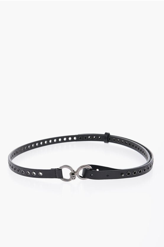 Accessories - Belts - Dior Leather Belt with Eyelets 15mm - 3616258040483 - Ask Me Wear