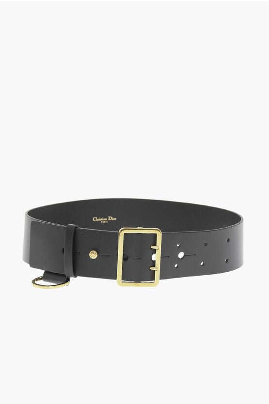 Accessories - Belts - Dior Leather DIOR PUNK Belt with Golden Buckle 50mm 70 Belts - 3617061633206 - Ask Me Wear