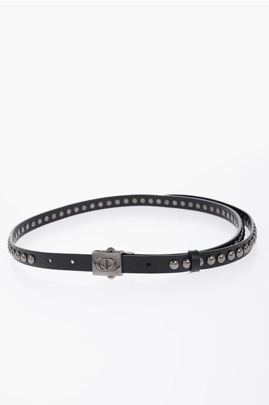 Accessories - Belts - Dior Leather Studded Belt 15mm - 3616258002221 - Ask Me Wear