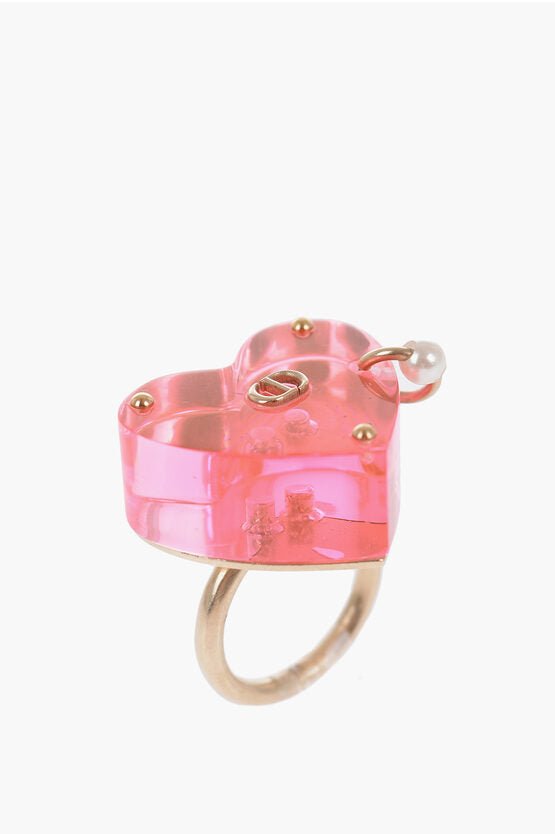 Rings - Dior Plexiglass Maxi Heart Ring - 3616257471745 - Ask Me Wear