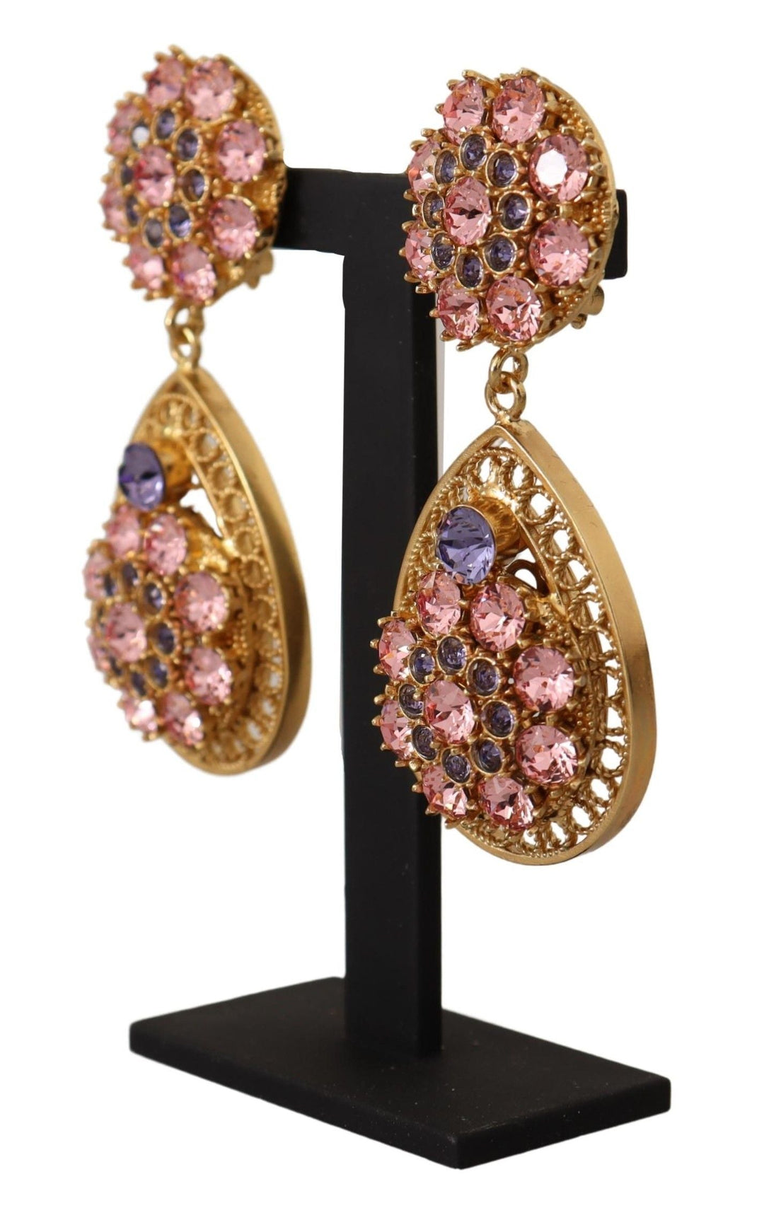  - Dolce & Gabbana Baroque Multicolor Crystal Dangle Earrings - SMY100943 - Ask Me Wear