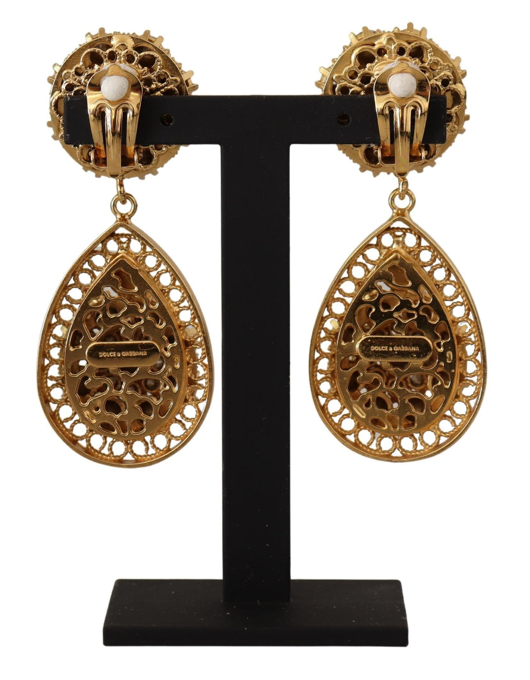  - Dolce & Gabbana Baroque Multicolor Crystal Dangle Earrings - SMY100943 - Ask Me Wear