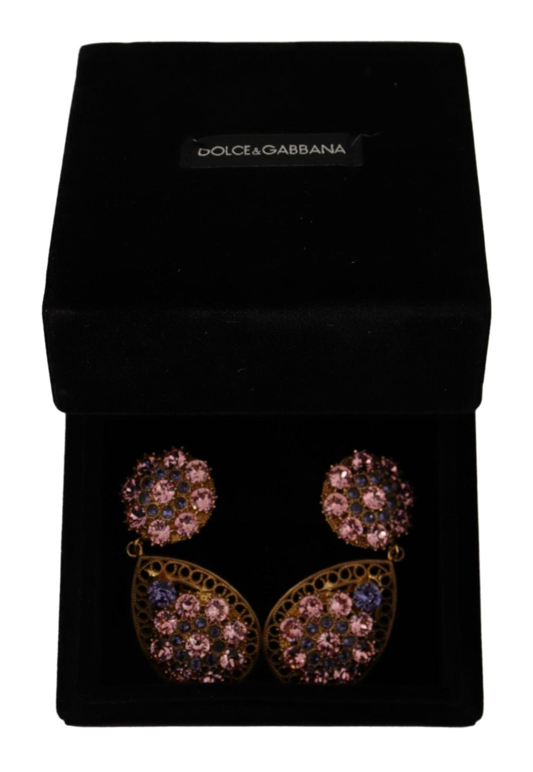  - Dolce & Gabbana Baroque Multicolor Crystal Dangle Earrings - SMY100943 - Ask Me Wear