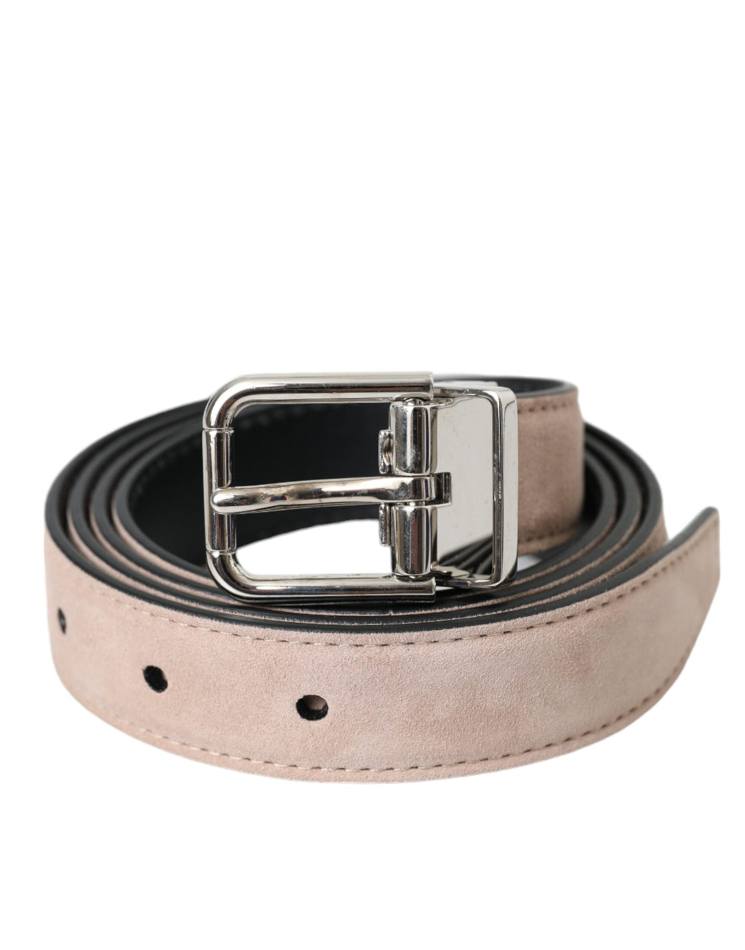  - Dolce & Gabbana Beige Suede Leather Silver Buckle Belt Men - BEL9183 - 105 - Ask Me Wear