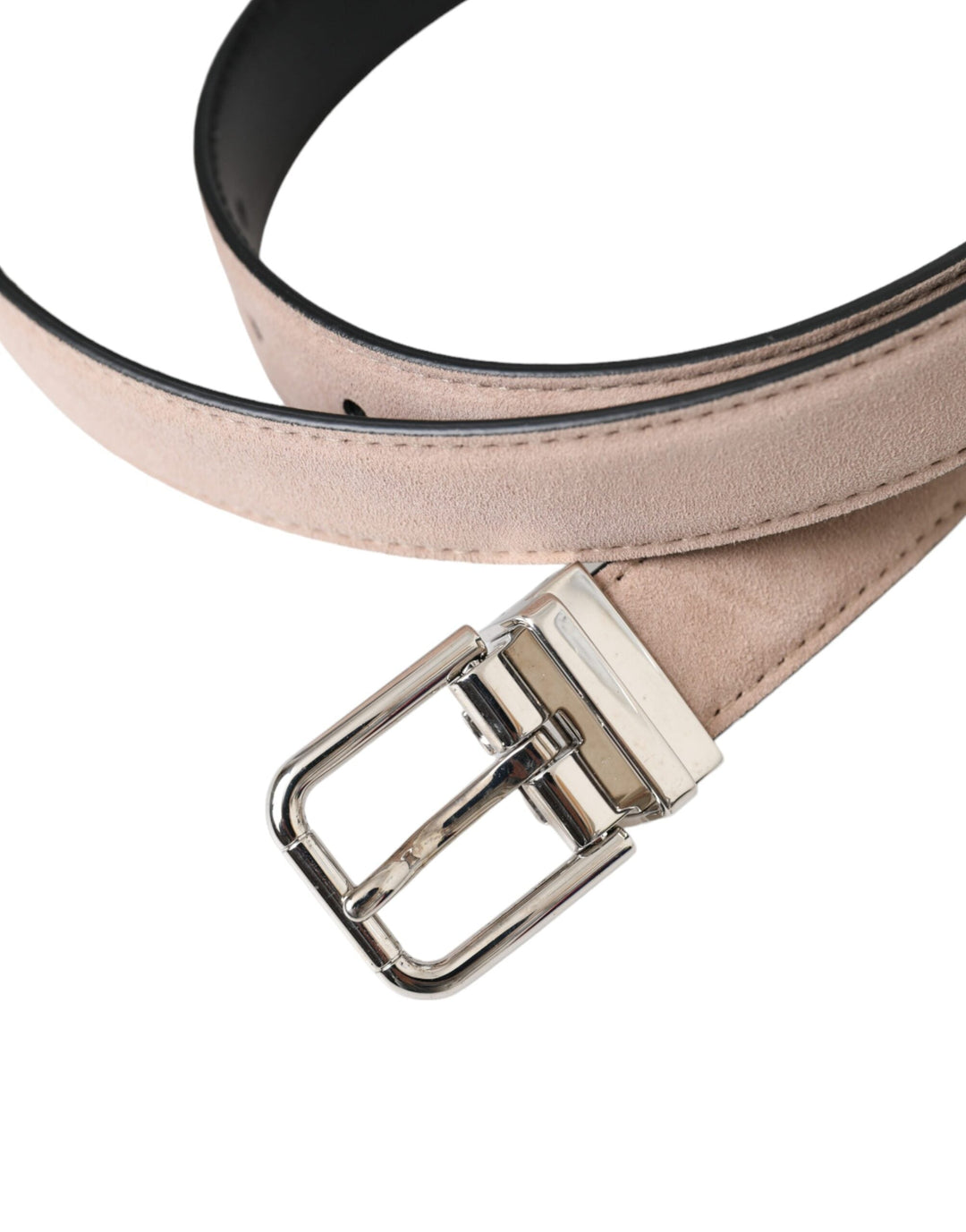  - Dolce & Gabbana Beige Suede Leather Silver Buckle Belt Men - BEL9183 - 105 - Ask Me Wear