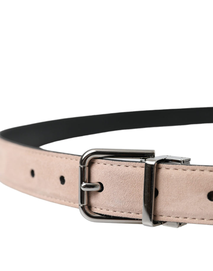  - Dolce & Gabbana Beige Suede Leather Silver Buckle Belt Men - BEL9223 - 105 - Ask Me Wear