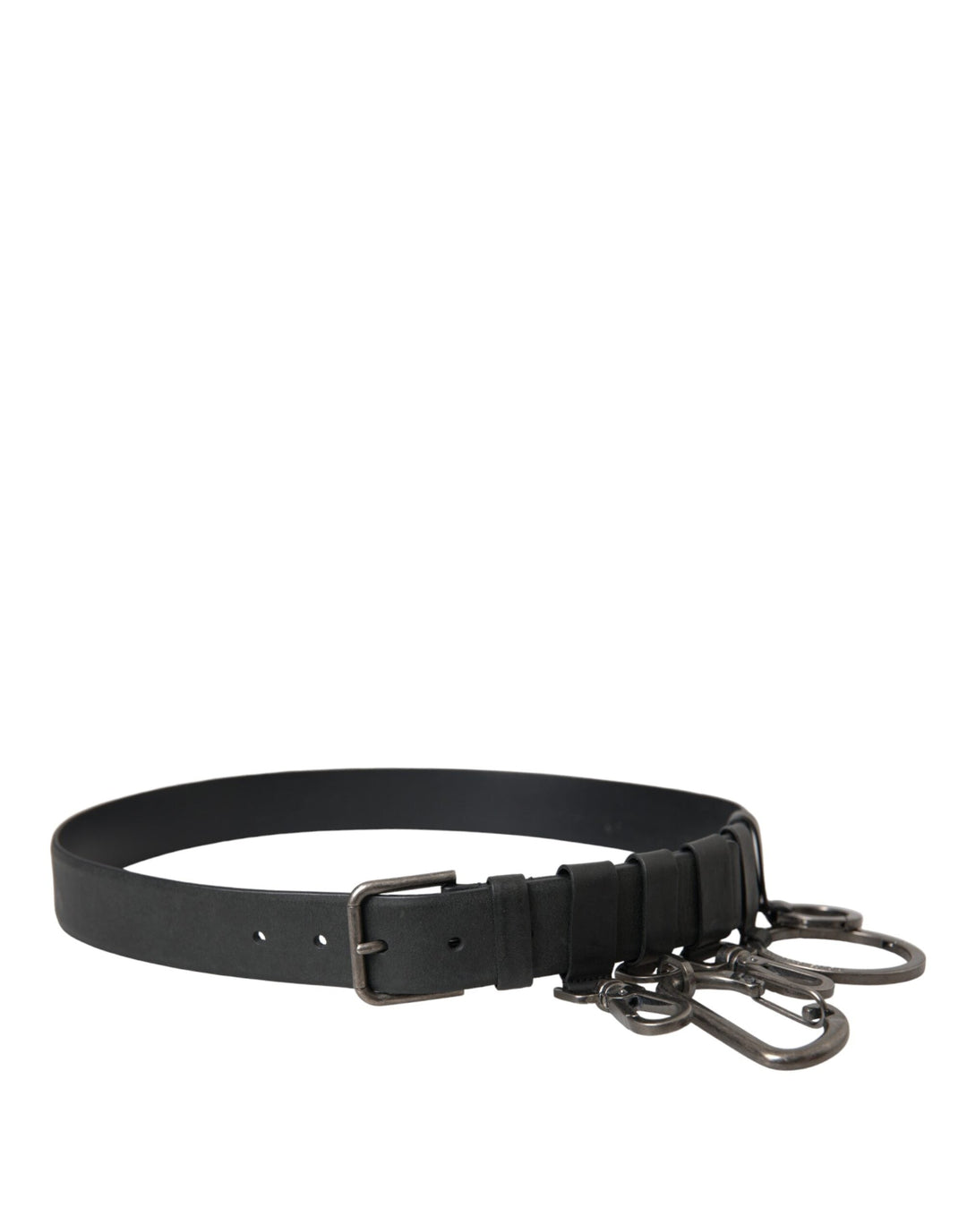  - Dolce & Gabbana Black Calf Leather Silver Metal Buckle Belt - BEL9218 - 90 - Ask Me Wear