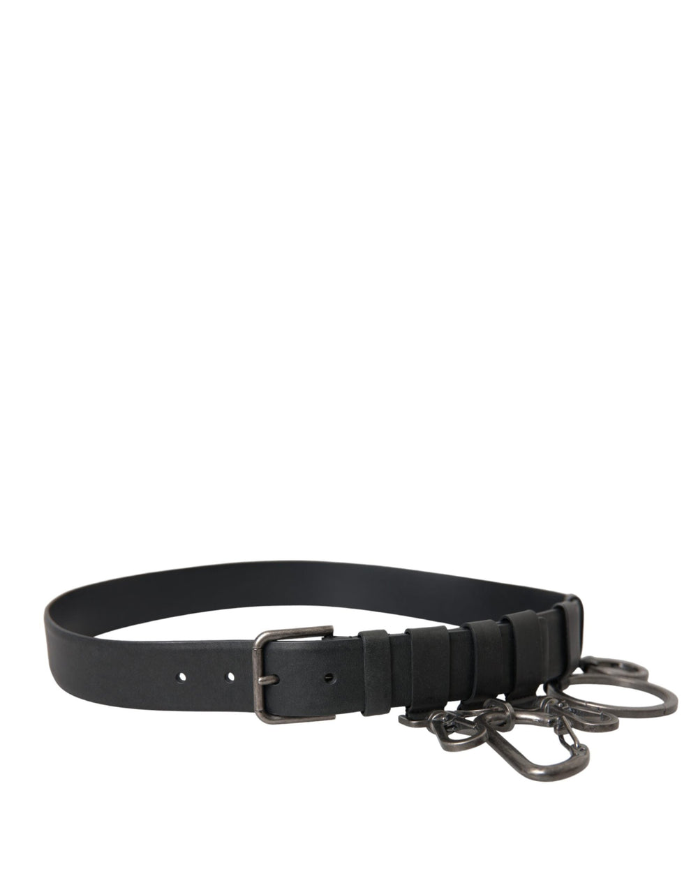  - Dolce & Gabbana Black Calf Leather Silver Metal Buckle Belt - BEL9222 - 90 - Ask Me Wear