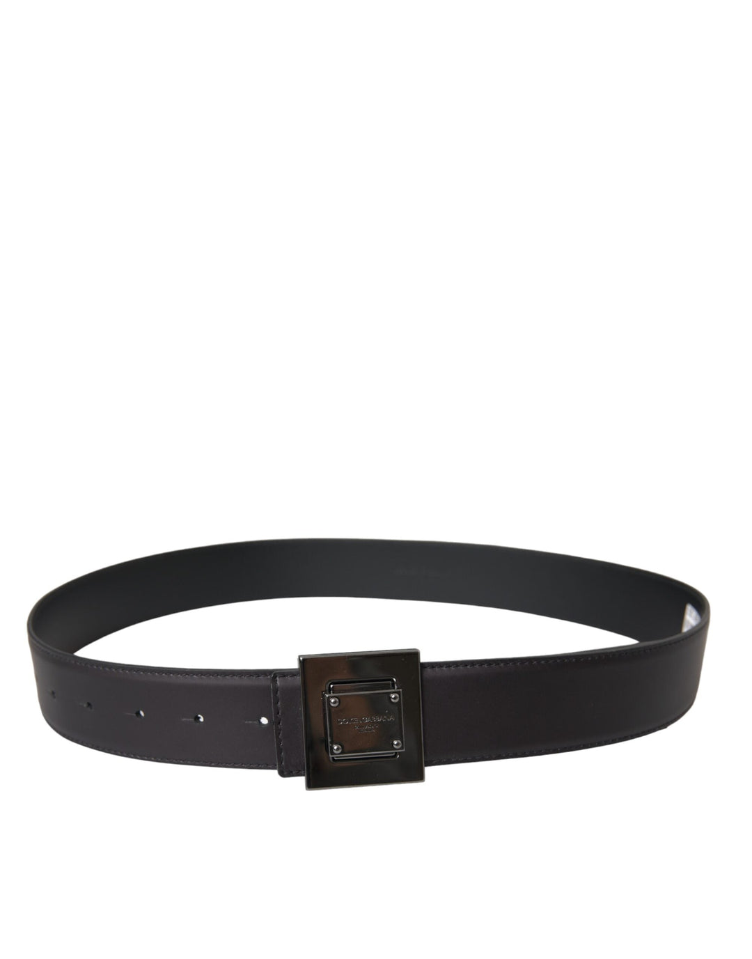  - Dolce & Gabbana Black Calf Leather Square Metal Buckle Belt - BEL9201 - 80 - Ask Me Wear