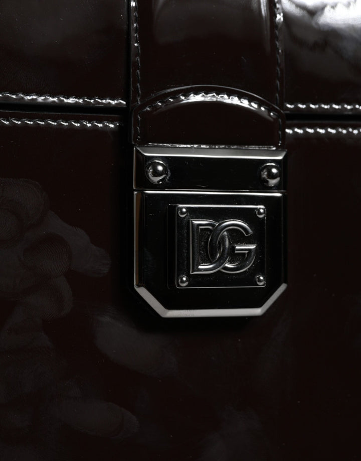  - Dolce & Gabbana Black Glossy Leather Crossbody Shoulder Bag - BAG4121 - Ask Me Wear